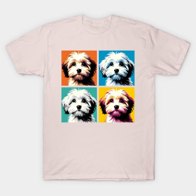 Pop Retro Havanese Art Painting - Cute Puppy T-Shirt by PawPopArt